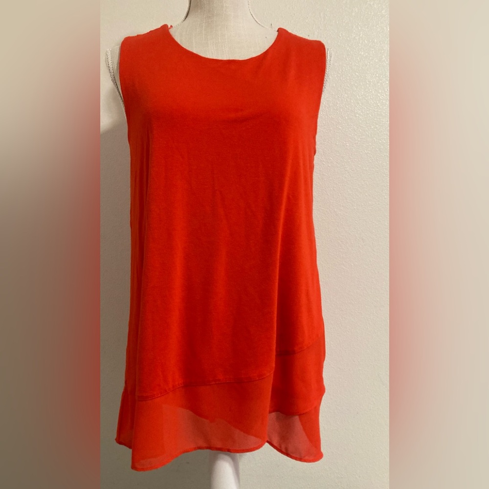 Vince Camuto - Womens Sleeveless Chiffon Layered Tank Top Blouse - Size M - FLAW